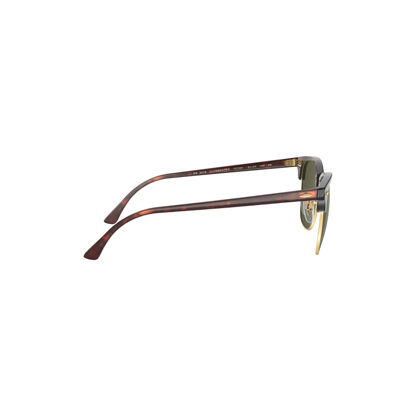 Clubmaster Havana e Dourado Sunglasses - RB3016 W0366